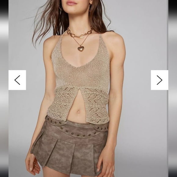 Urban Outfitters Kimchi Blue Knit Halter Top Size Medium NEW WITH TAGS - Picture 1 of 10